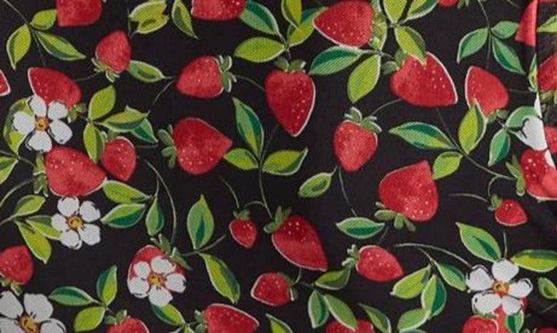 Shop Afrm Vida Cutout Mesh Crop Top In Noir Strawberry