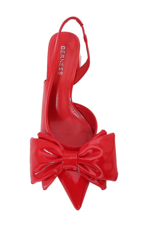 Berness Cynthia Pointed Toe Slingback Pump In Red