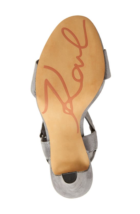 Shop Karl Lagerfeld Paris Cieone Ankle Strap Sandal In Gunmetal