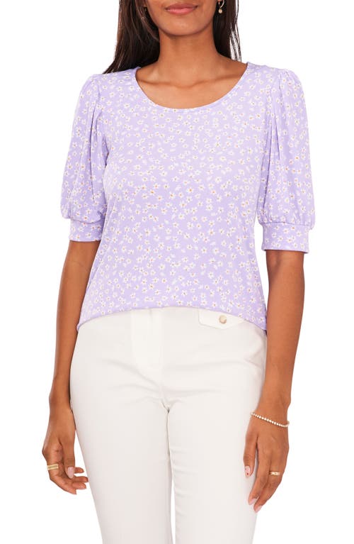 Chaus Puff Sleeve Knit Top Blue/White/Orange at Nordstrom,