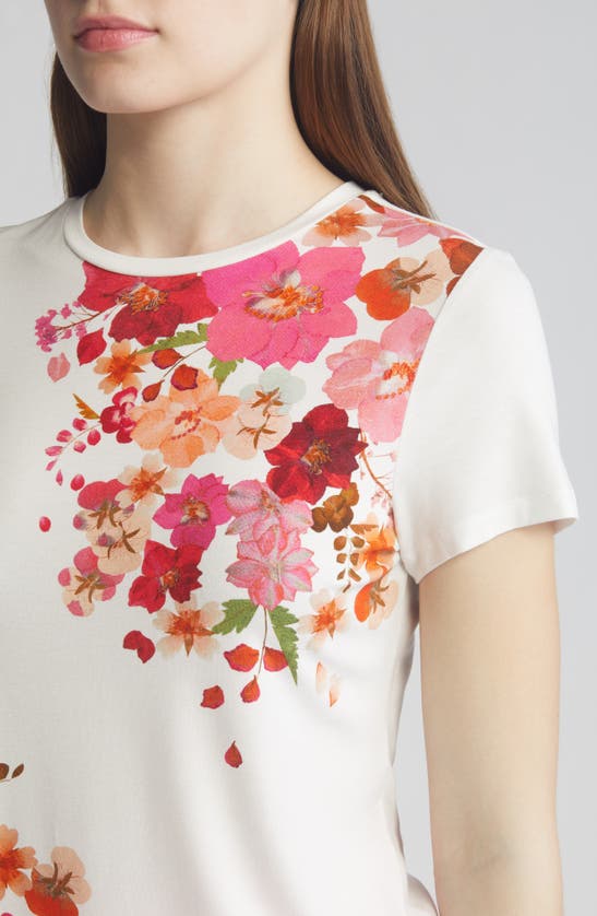 Shop Ted Baker Bellary Floral Placed Print Top In Pink