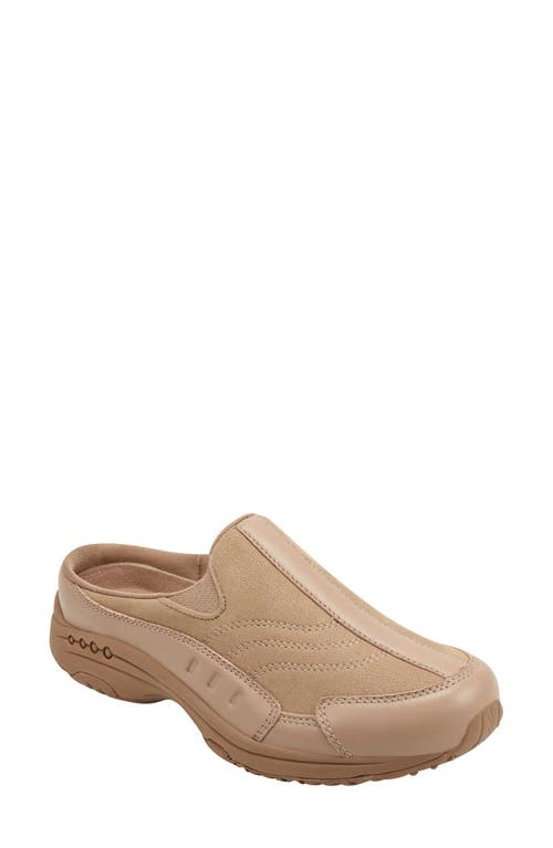 Shop Easy Spirit Traveltime Clog Sneaker In Camel Taupe/camel Taupe