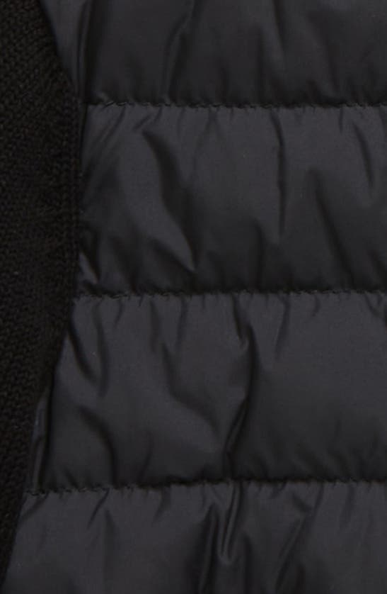 Shop Moncler Kids' Mixed Media Quilted Down Jacket In Black
