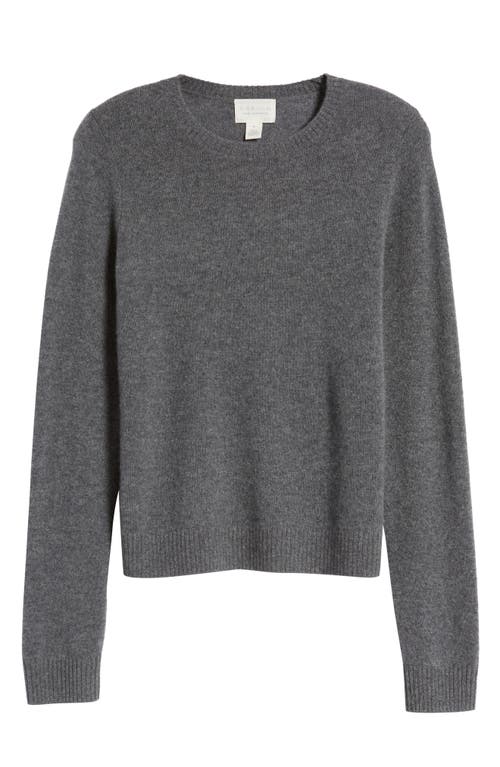 Caslonr Caslon(r) Cashmere Crewneck Sweater In Grey Dark Heather