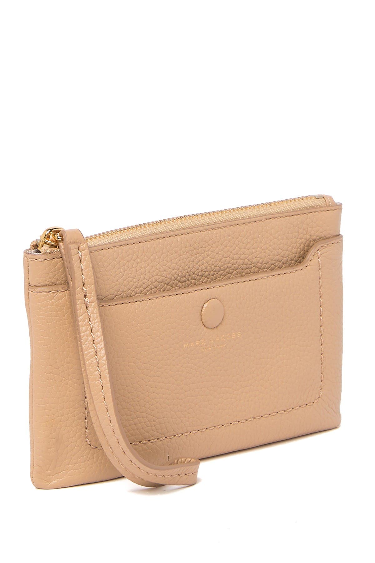 Marc Jacobs Empire City Leather Wristlet In Open Brown9