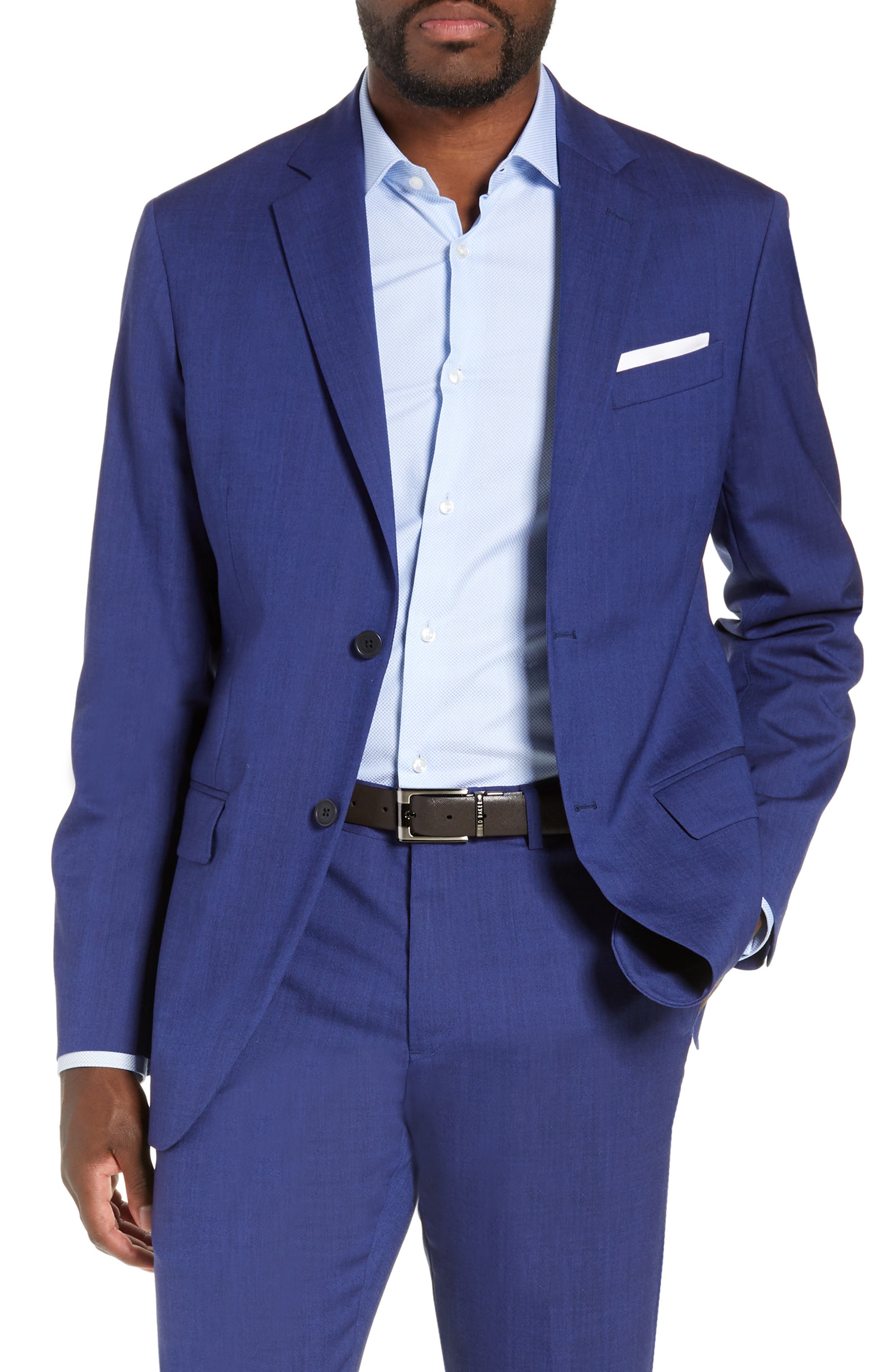 Nordstrom Men's Shop TechSmart Trim Fit Stretch Wool Travel Sport Coat