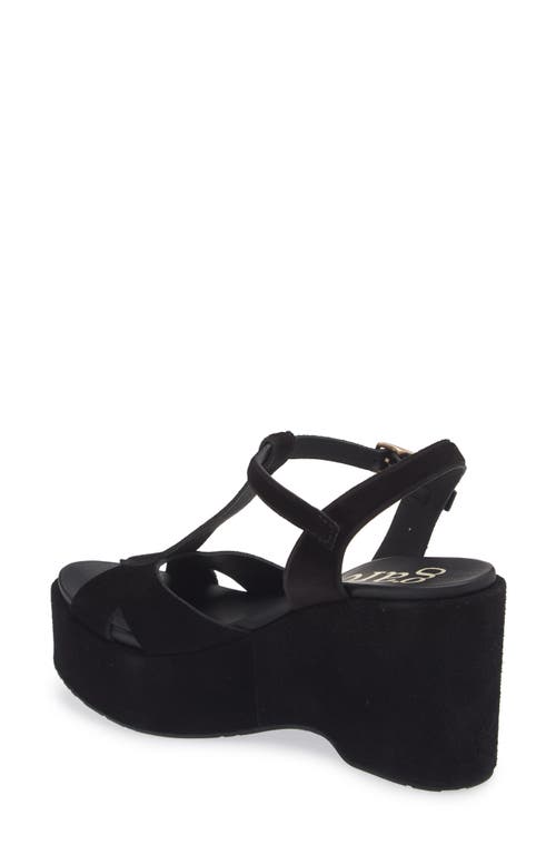 Shop Pedro Garcia Domiel Ankle Strap Platform Sandal In Black Castoro