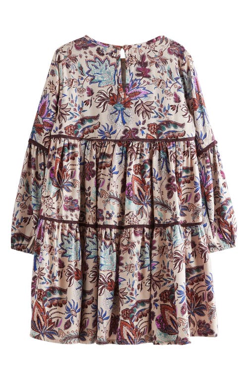 LAURA ASHLEY LAURA ASHLEY KIDS' LADDER TRIM LONG SLEEVE PARTY DRESS