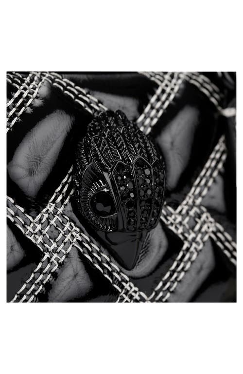 Kurt Geiger London Small Kensington Quilted Leather Duffle Bag In Charcoal