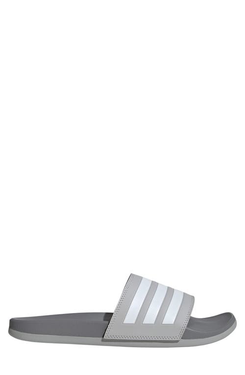 Shop Adidas Originals Adidas Gender Inclusive Adilette Comfort Sport Slide Sandal In Grey 2/ftwr White/grey 3