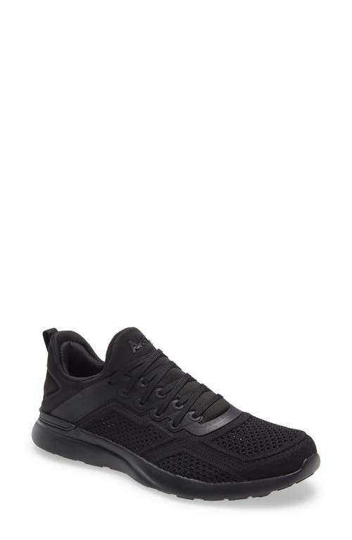 Apl Athletic Propulsion Labs Apl Techloom Tracer Knit Training Shoe In Black/black