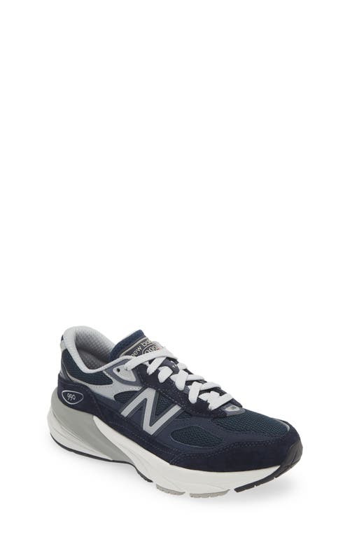 New Balance Kids' 990v6 Sneaker In Navy/silver