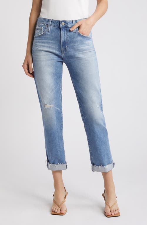 Ag Ex-boyfriend Raw Hem Slim Jeans In 22 Years Palma Destructed