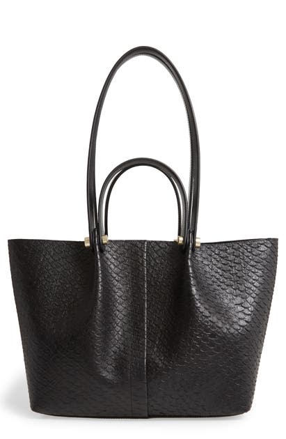 Allsaints ALLINGTON SMALL SNAKE EMBOSSED LEATHER TOTE