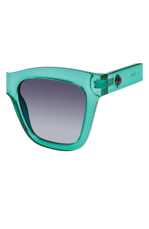 Shop Kurt Geiger London 53mm Cat Eye Sunglasses In Crystal Green/smoke Gradient