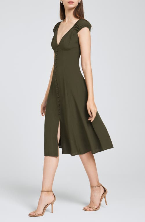 Shop Wayf Laure Fit & Flare Dress In Olive