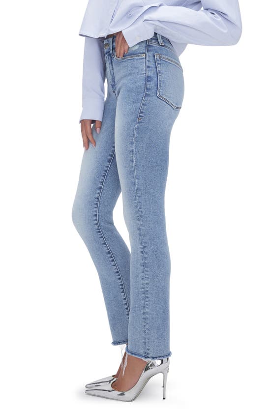 Shop Good American Good Legs Straight Skinny Jeans In Indigo614