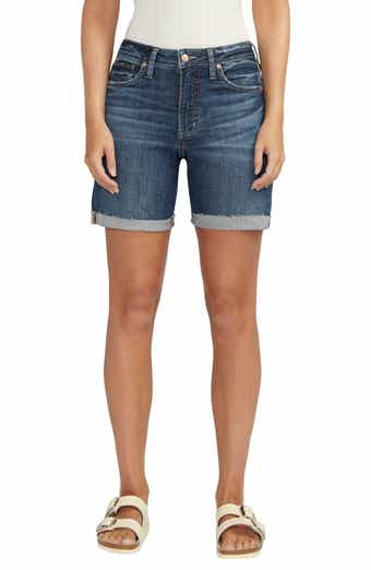 Silver Jeans Co. Suki Curvy Luxe Stretch Bermuda Denim Shorts