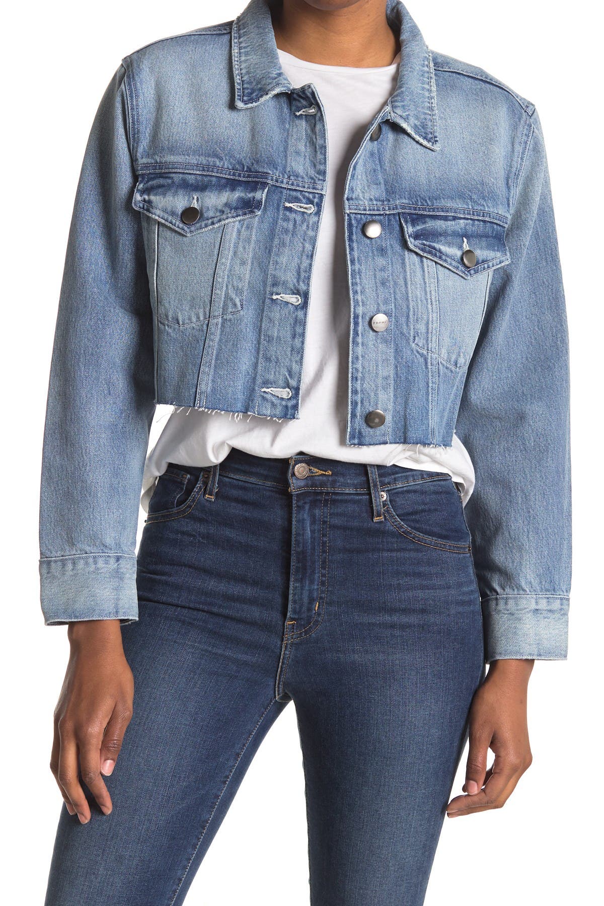 frame ultra crop denim jacket