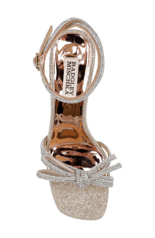 Shop Badgley Mischka Collection Effie Ankle Strap Sandal In Champagne