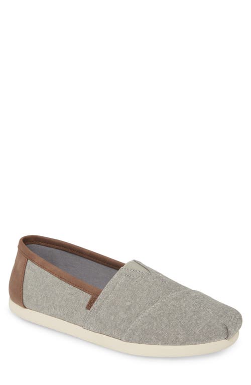 TOMS Alpargata Slip-On in Frost Grey Chambray at Nordstrom, Size 10.5