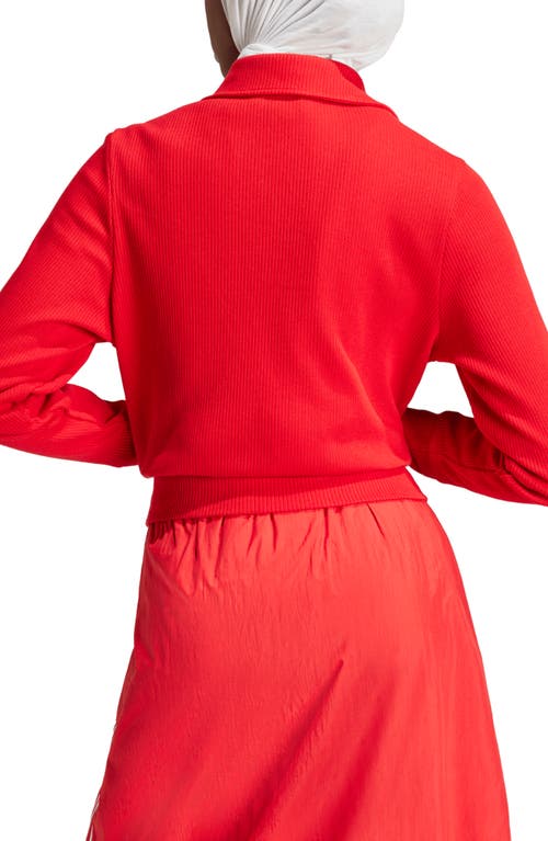 Adidas Originals Adidas Adicolor 3-stripes Knit Track Jacket In Better Scarlet