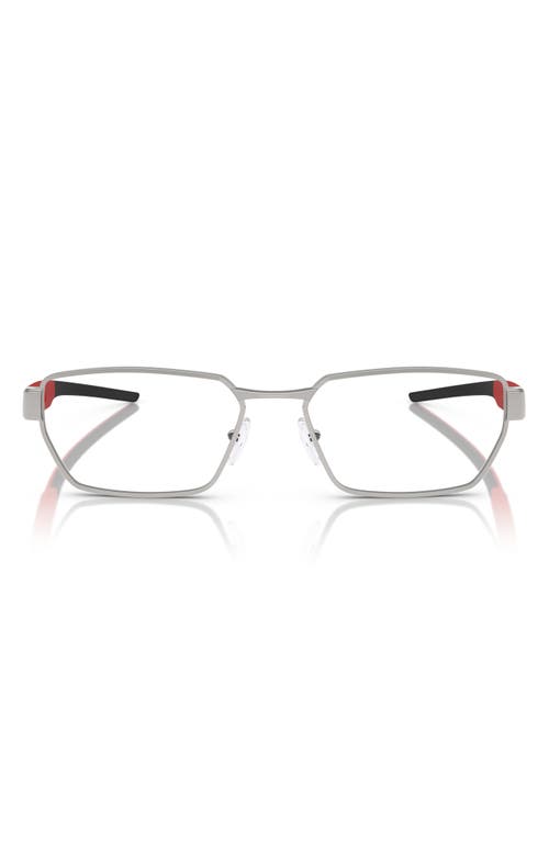 Scuderia Ferrari X 55mm Irregular Optical Glasses In Silver