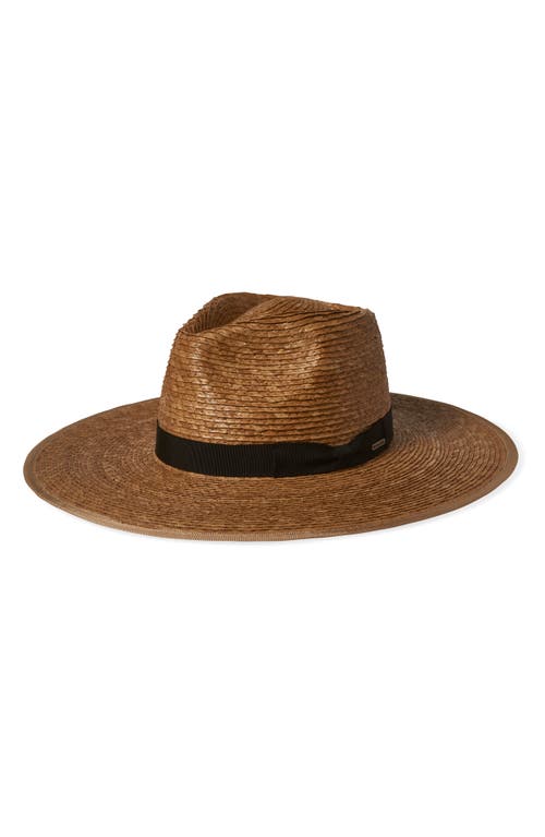 Brixton Jo Straw Rancher Hat In Tan/black