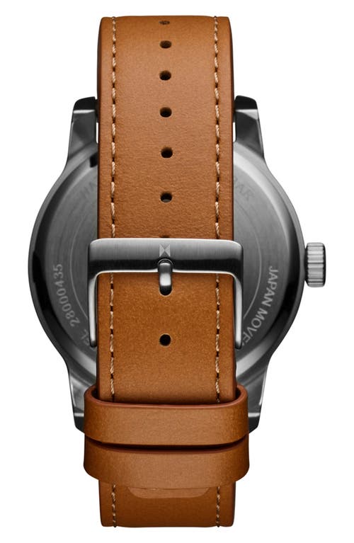 Mvmt Men's Classic Ii Tan Leather Strap Watch 44mm In Dark Blue