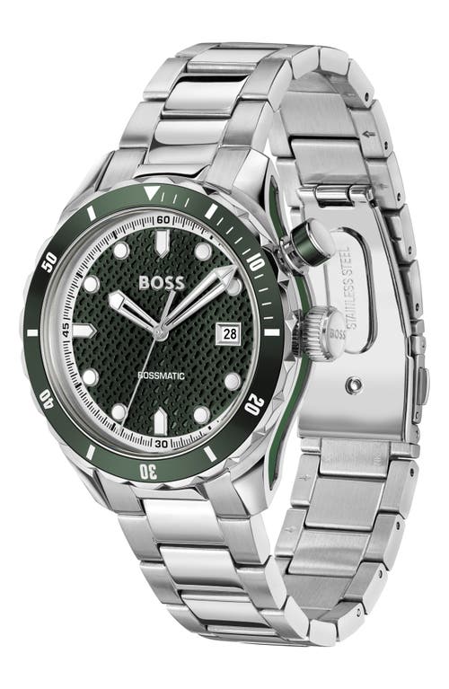 Shop Hugo Boss Boss Matic Bracelet Watch, 42mm In Green