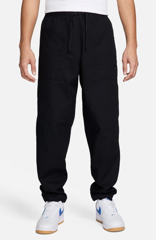 Nike Sportswear Club Barcelona Woven Cotton Pants In Black/black