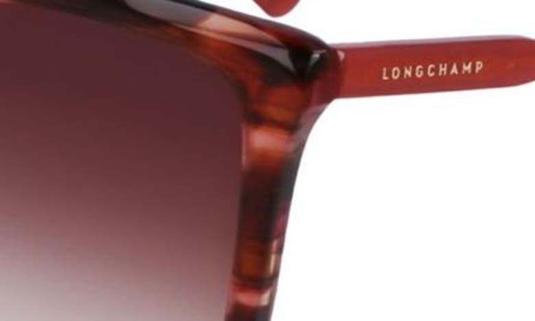 LONGCHAMP LONGCHAMP LE PLIAGE 56MM GRADIENT RECTANGULAR SUNGLASSES