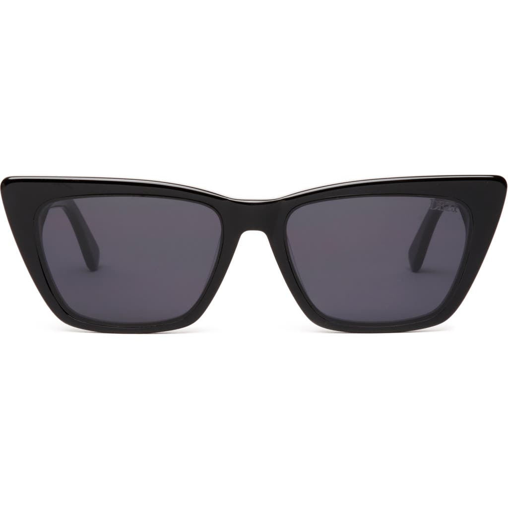 Dezi Gato 55mm Cat Eye Sunglasses In Black