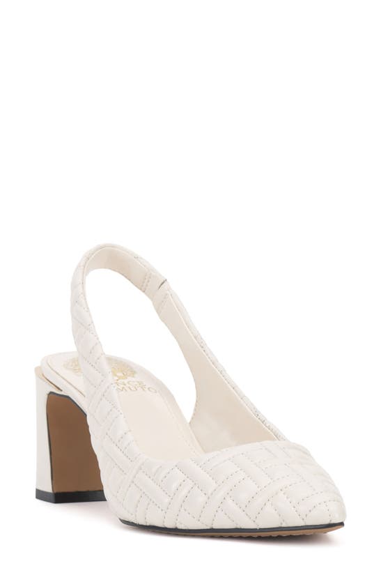 Shop Vince Camuto Hamden Pointed Toe Slingback Pump In Coconut Cream