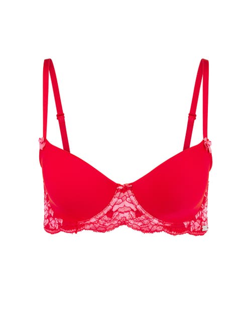 Shop Adore Me Missy Unlined Demi Bra In Dark Red