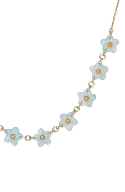 Shop Ted Baker London Wiila Flower Statement Necklace In Gold Tone/mint