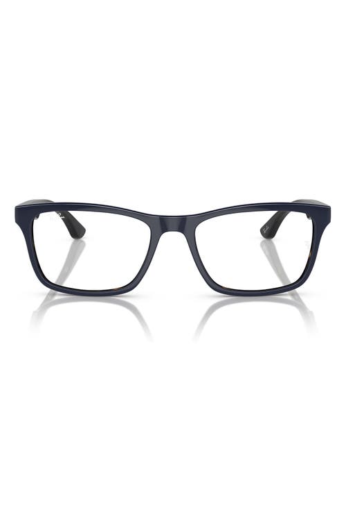 Ray-Ban 55mm Square Optical Glasses in Blue at Nordstrom