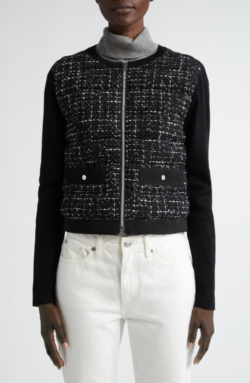 Herno Sequin Tweed Down Jacket Black at Nordstrom, Us