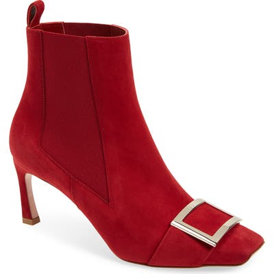 Roger Vivier Belle Vivier Trompette Chelsea Boot - Red