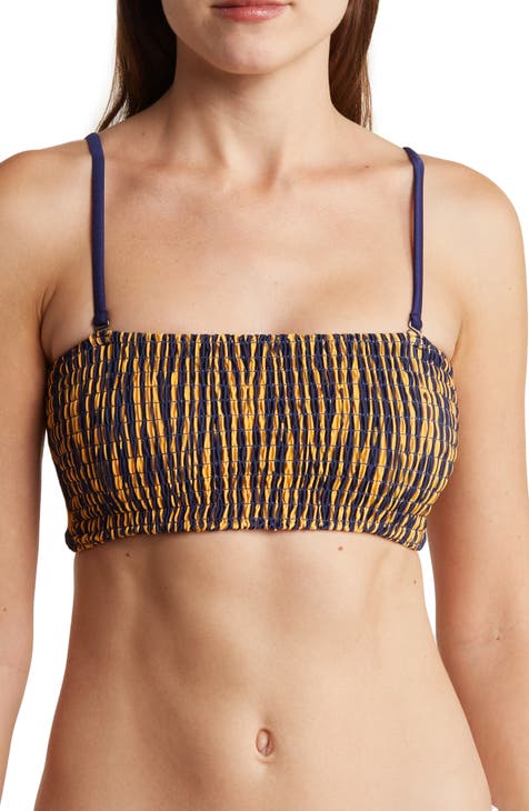Tanzania Ruched Reversible Bandeau Bikini Top