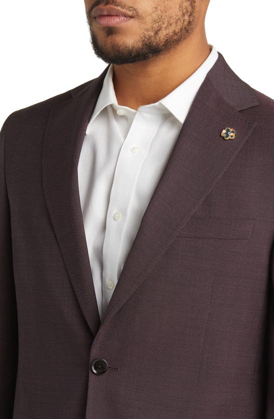 Shop Ted Baker London Roger Extra Slim Fit Solid Wool Suit In Burgundy