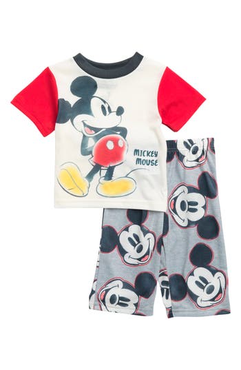 Shop Ame Mickey Mouse Graphic Pajamas In Grey/ivory Multi
