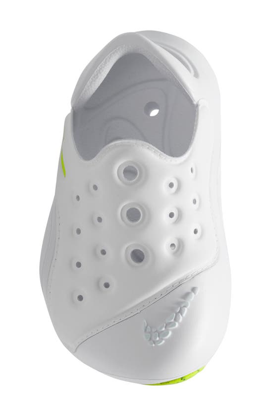 Shop Nike Sol Water Friendly Clog In White/ Volt/ Pure Platinum