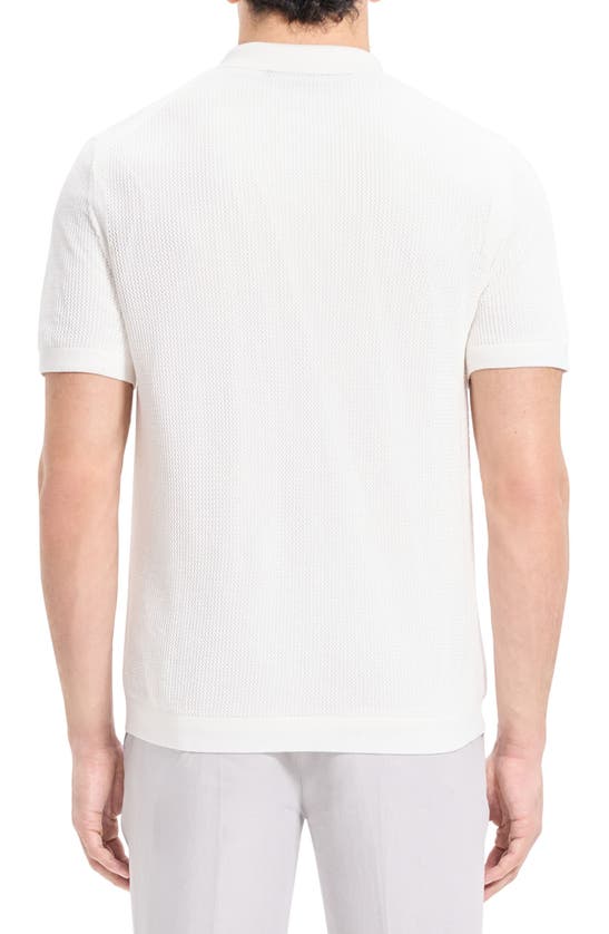 Theory Cairn Short-sleeve Shirt In Cotton In Ivory