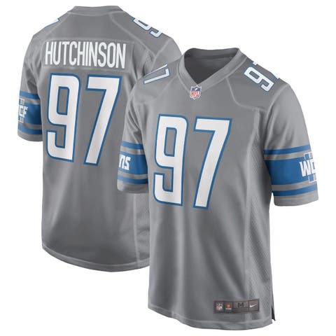 Youth Nike Aidan Hutchinson Silver Detroit Lions Inverted Game Jersey