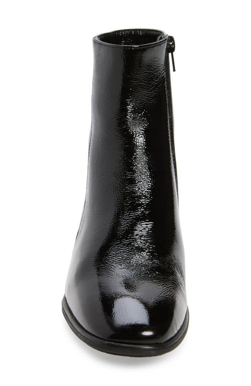 Shop Naot Goodie Zip Boot In Black Crinkle Patent Leather