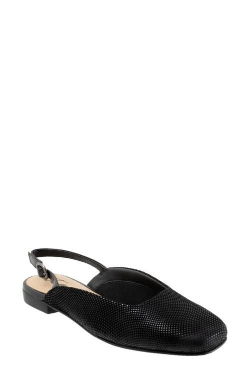 Trotters Holly Slingback Flat Blk Mini Dot at Nordstrom,