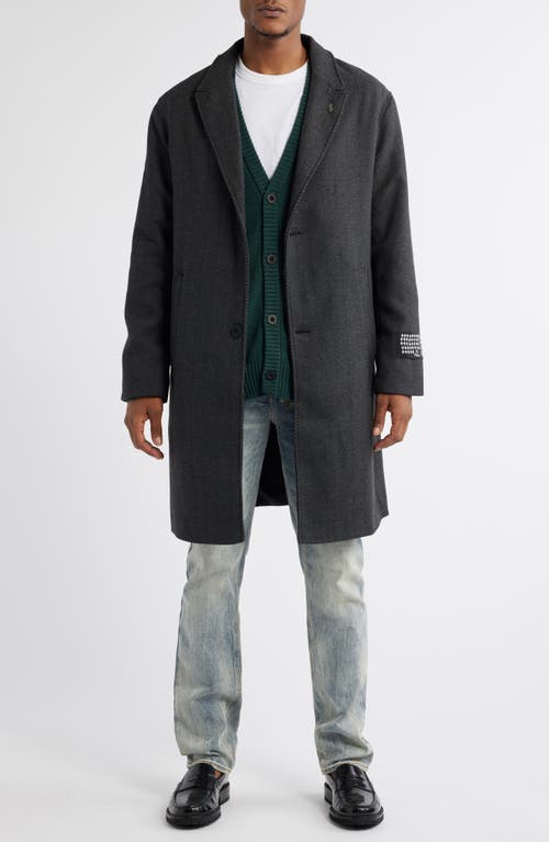 Ksubi Battery Herringbone Coat in Charcoal 