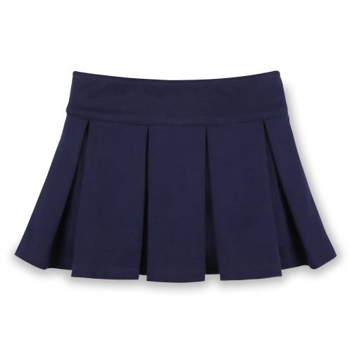 Hope & Henry Baby Girls' Ponte Pleated Skort, Infant In Navy