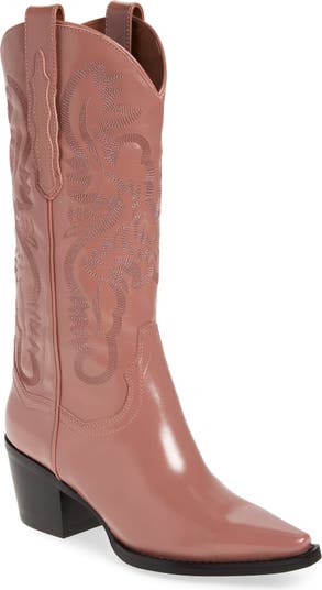 Jeffrey Campbell Dagget Western Boot: Pink Leather